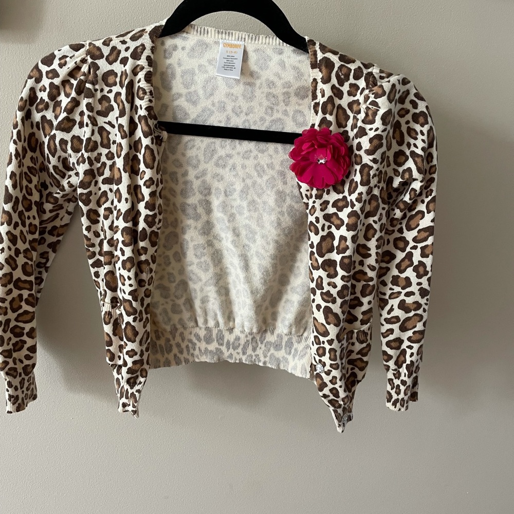 Leopard print Gymboree sweater for kids
